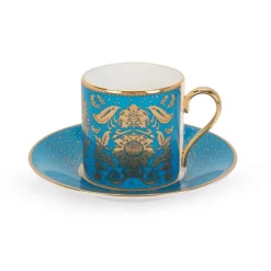 Acanthus Turquoise Coffee Cup And Saucer*Royal Collection Shop Best