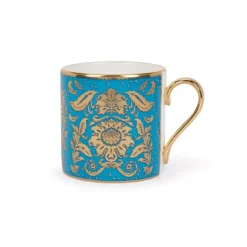 Acanthus Turquoise Coffee Cup And Saucer*Royal Collection Shop Best