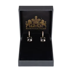 Black Square Crystal Earrings*Royal Collection Shop Clearance