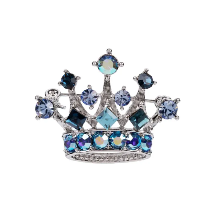Blue And Silver Crown Brooch*Royal Collection Shop
