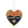 Buckingham Palace Navy And Red Heart Decoration*Royal Collection Shop