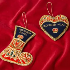 Buckingham Palace Navy And Red Heart Decoration*Royal Collection Shop