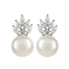 Crown And Pearl Stud Earrings*Royal Collection Shop Best