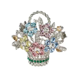 Pastel Flower Basket Brooch*Royal Collection Shop Outlet