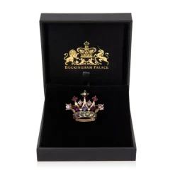 Purple And Gold Crown Brooch*Royal Collection Shop Sale