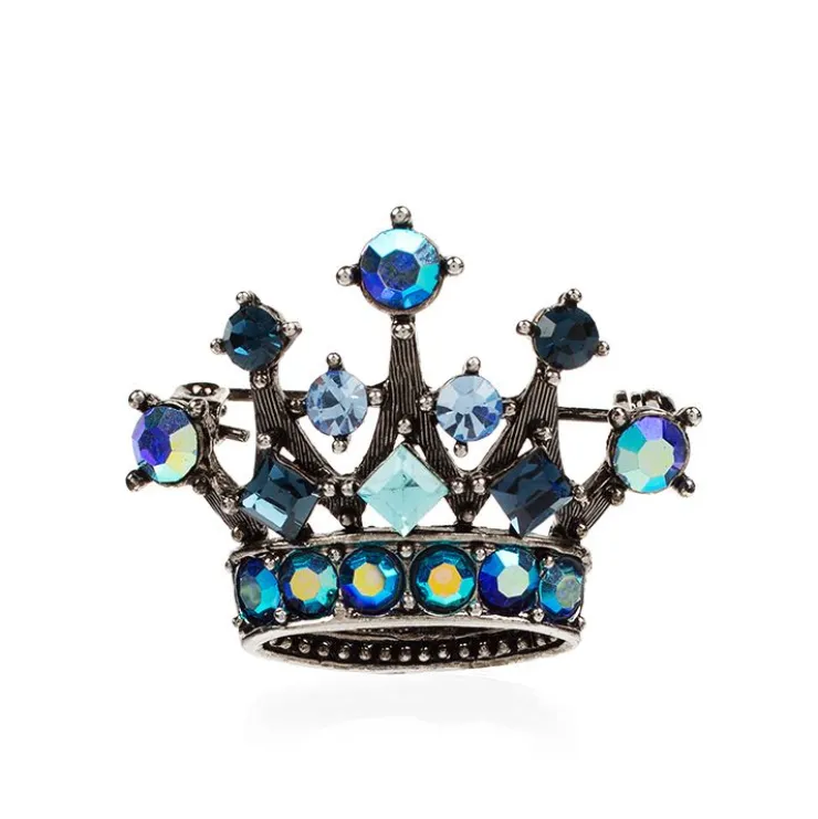 Small Blue Crystal Crown Brooch*Royal Collection Shop Sale