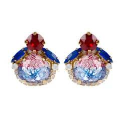 Vicki Sarge Red, White And Blue Stud Earrings*Royal Collection Shop