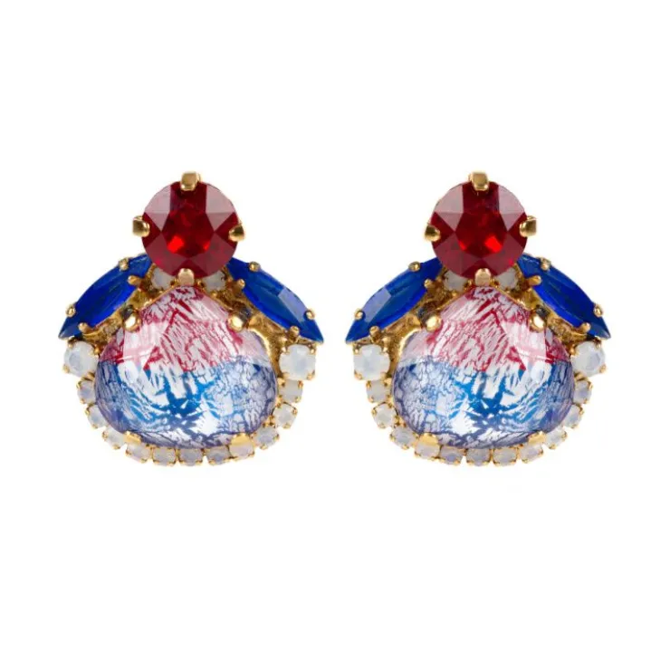 Vicki Sarge Red, White And Blue Stud Earrings*Royal Collection Shop